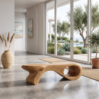 Artistic Sculptural Organic Bench For Entryway Decor