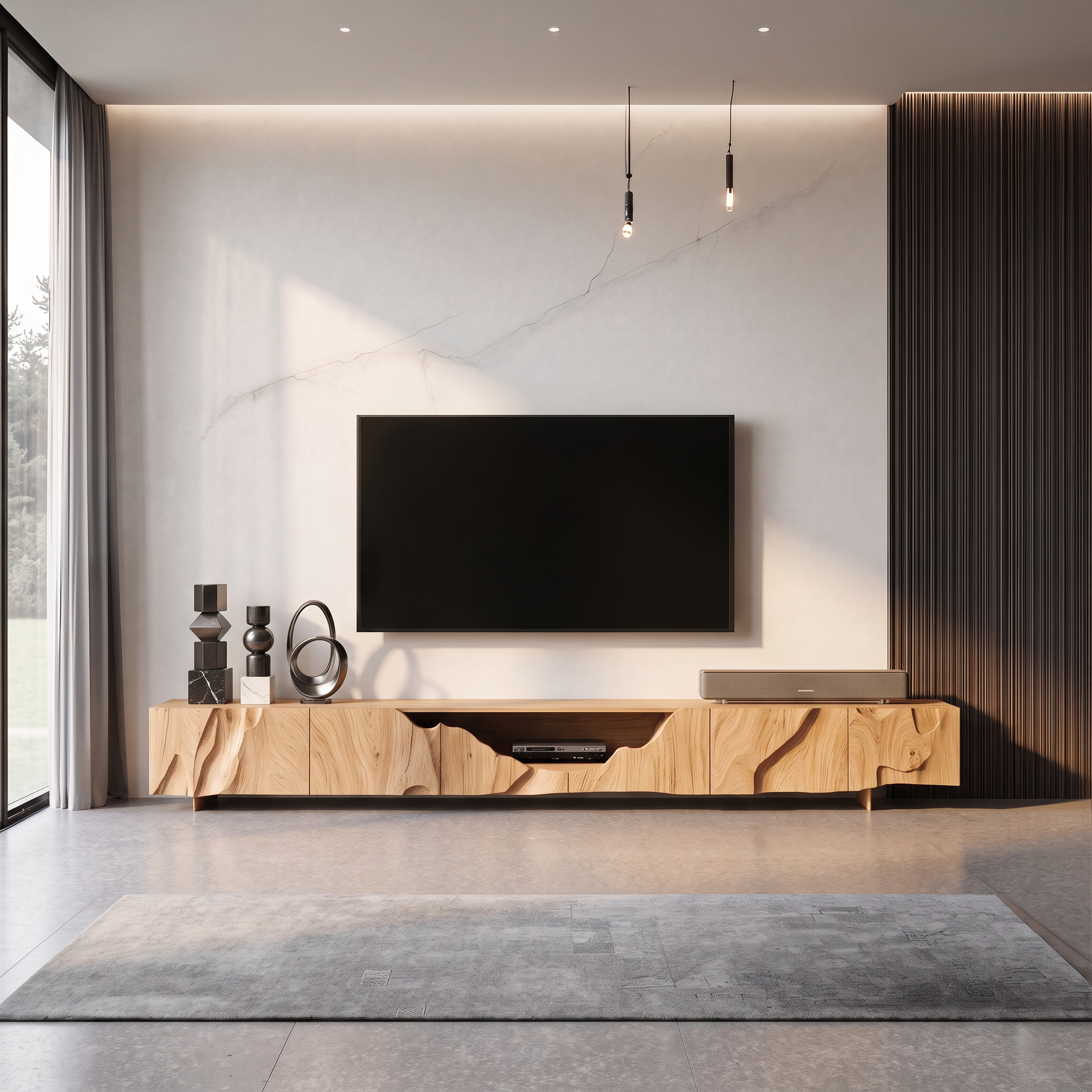 Rustic Handcrafted TV Cabinet For Home Decor