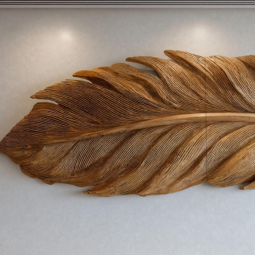 Modern Feather Wall Art For Living Room Decor