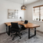 Modern Live Edge L Shaped Desk For Home Workspace