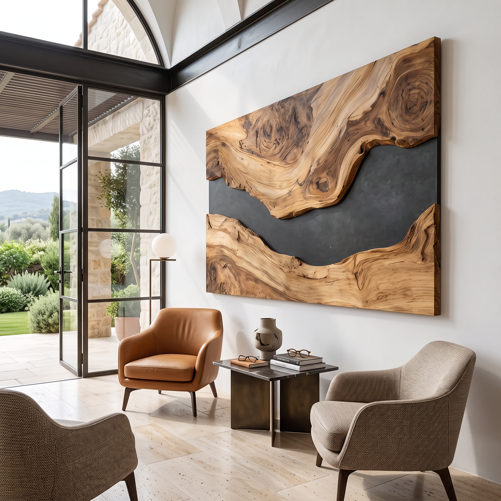 Modern Wooden Wall Art Sculpture For Bedroom Design