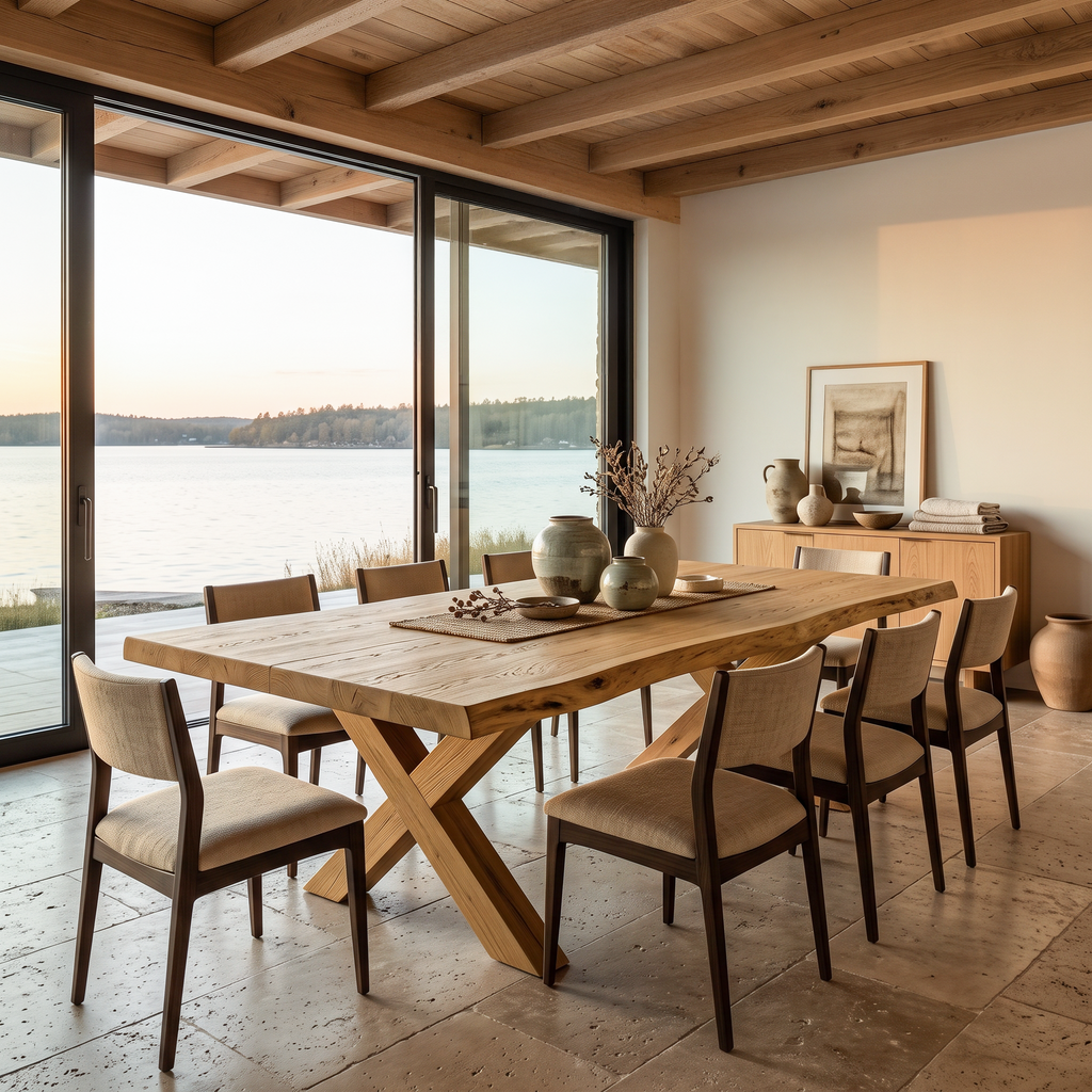 Luxury Live Edge Dining Table For Family Dining Space