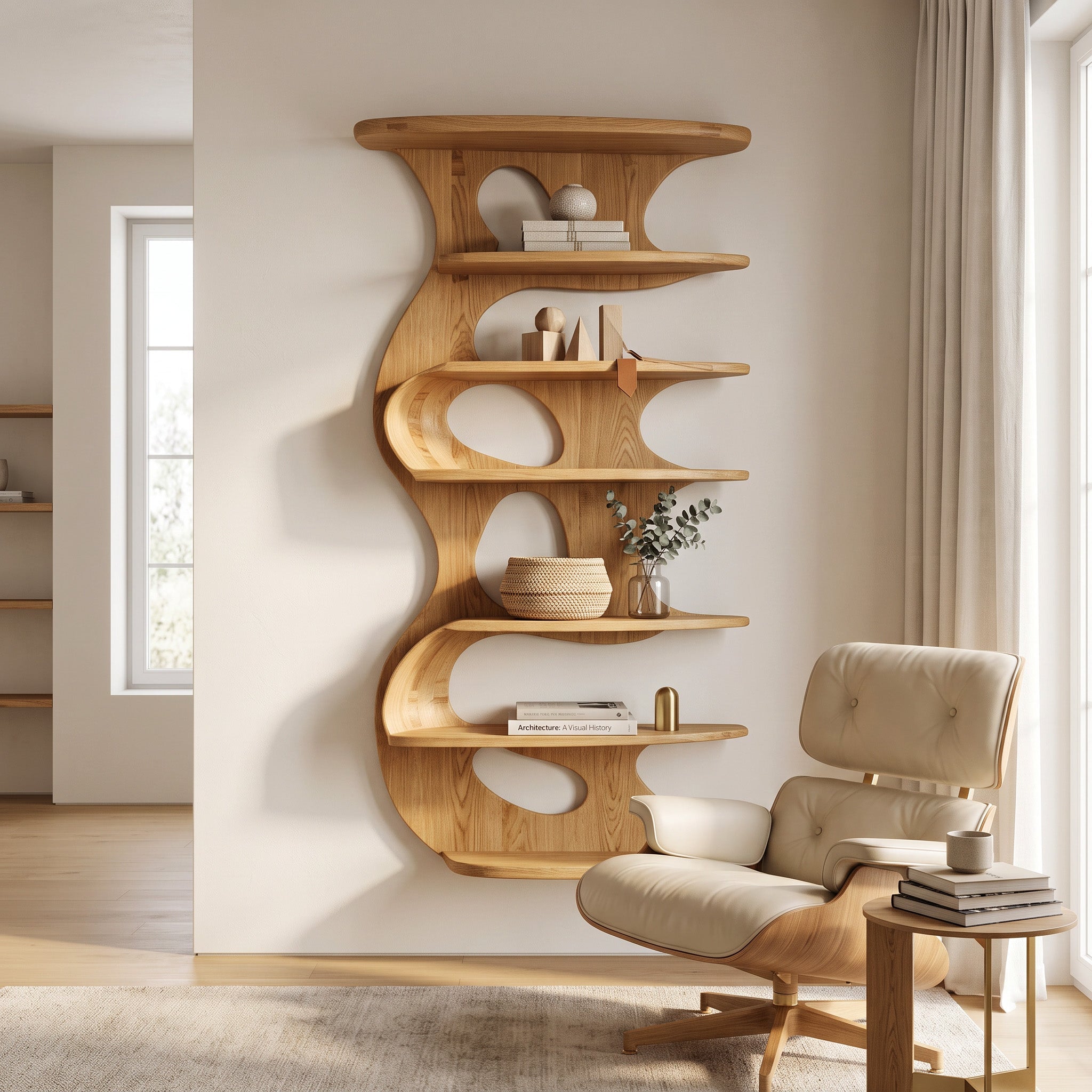 Modern Wall Mounted Bookshelf For Living Room