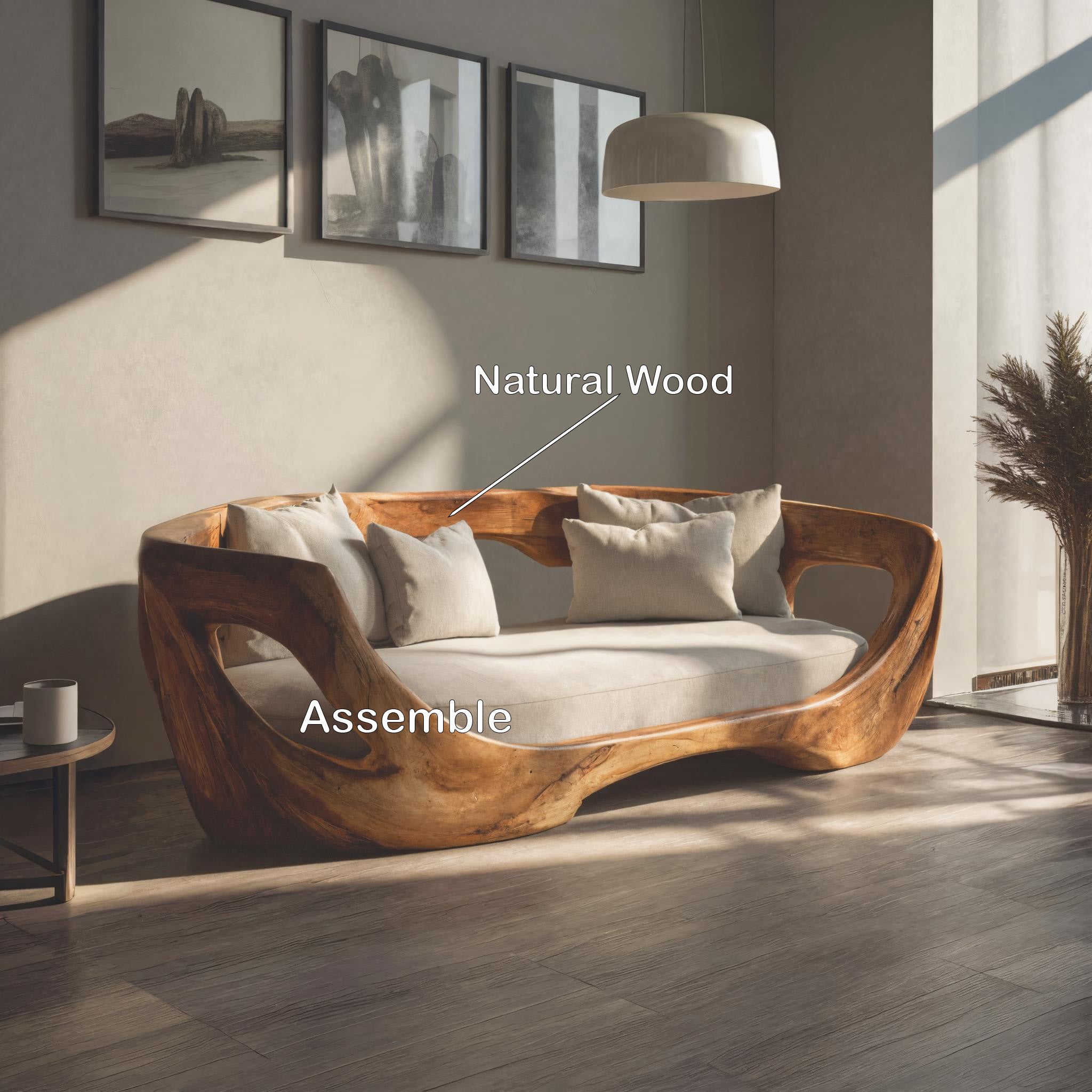Modern Curved Sofa For Living Room Or Bedroom