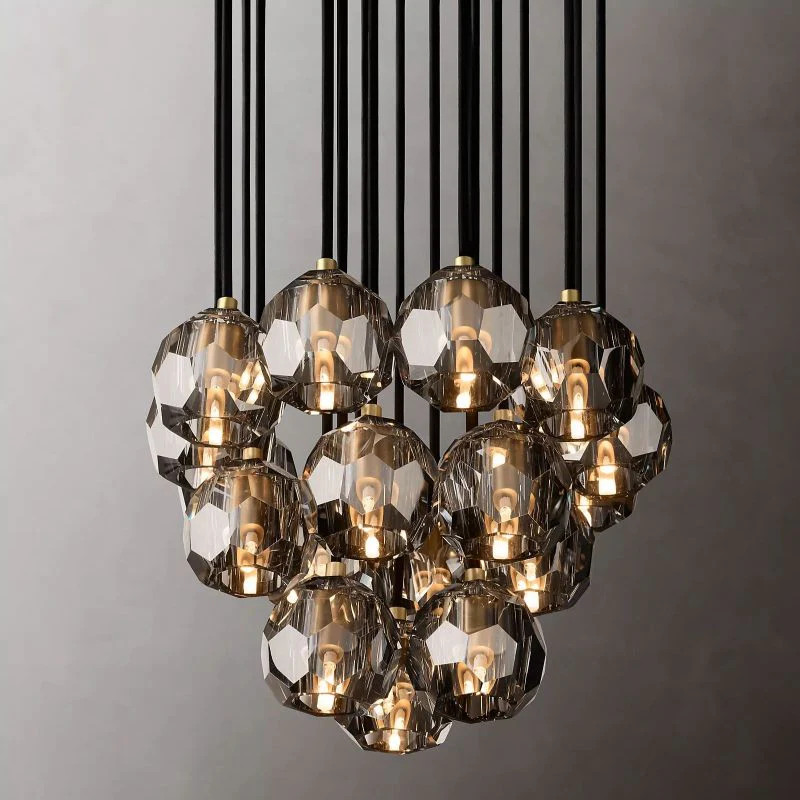 Boule De Radiant Crystal Cluster Chandelier 19"