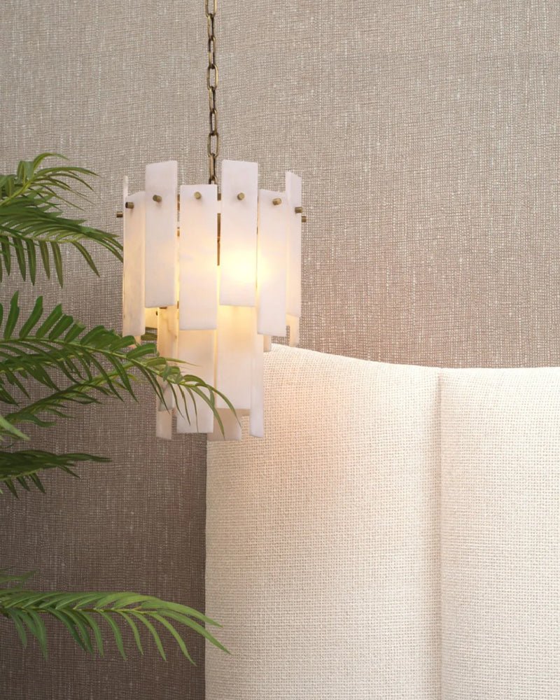 7-light 2-tier Alabaster marble Round Chandelier 13" with adjustable chain 150cm-Luxury Modern Chandelier-casivra-casivra