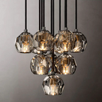 Boule De Radiant Crystal Cluster Chandelier 14"