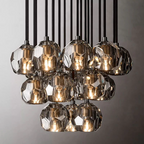 Boule De Radiant Crystal Cluster Chandelier 19"