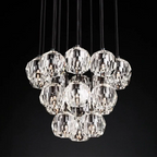 Boule De Radiant Crystal Cluster Chandelier 19"