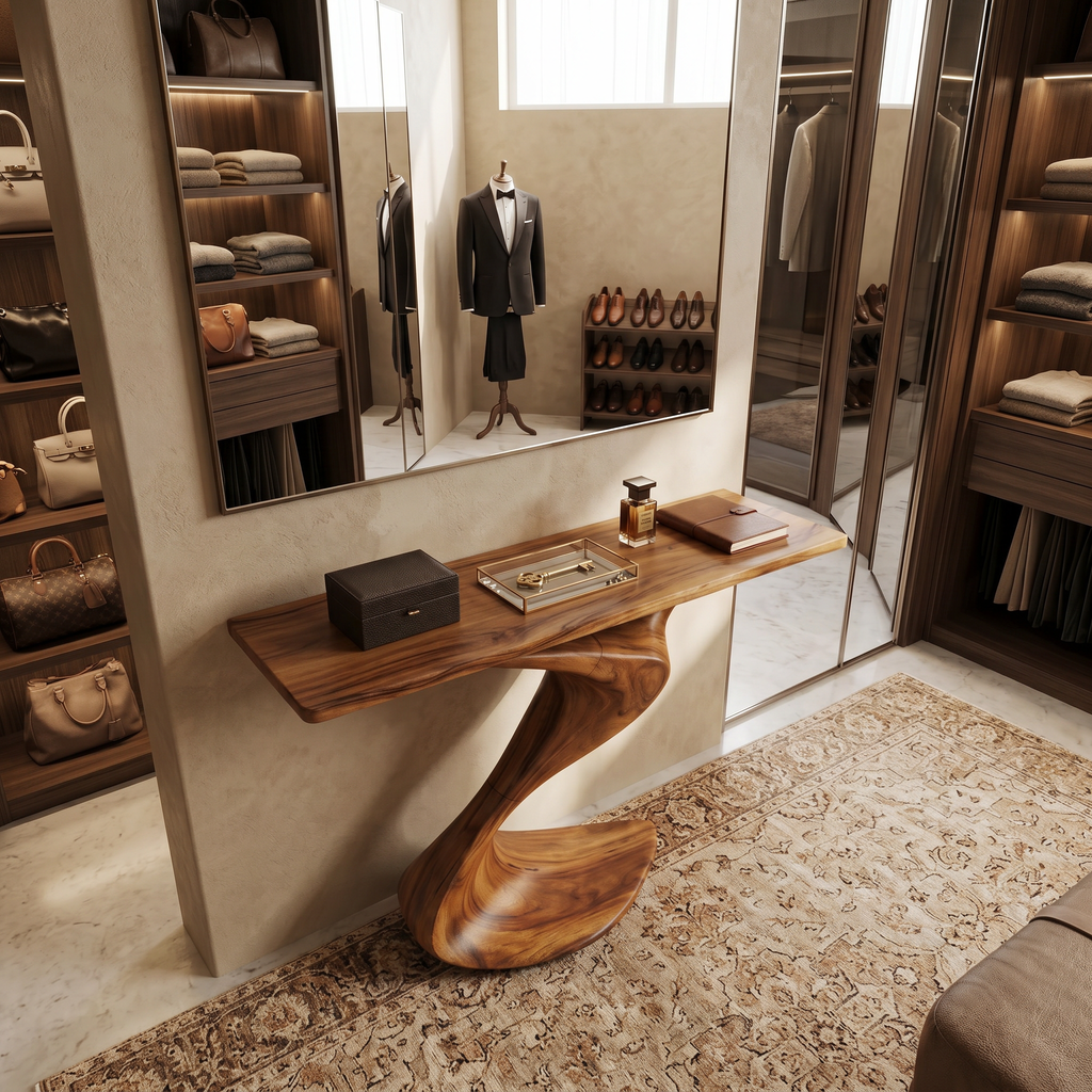 Rustic Console Table Entryway Design