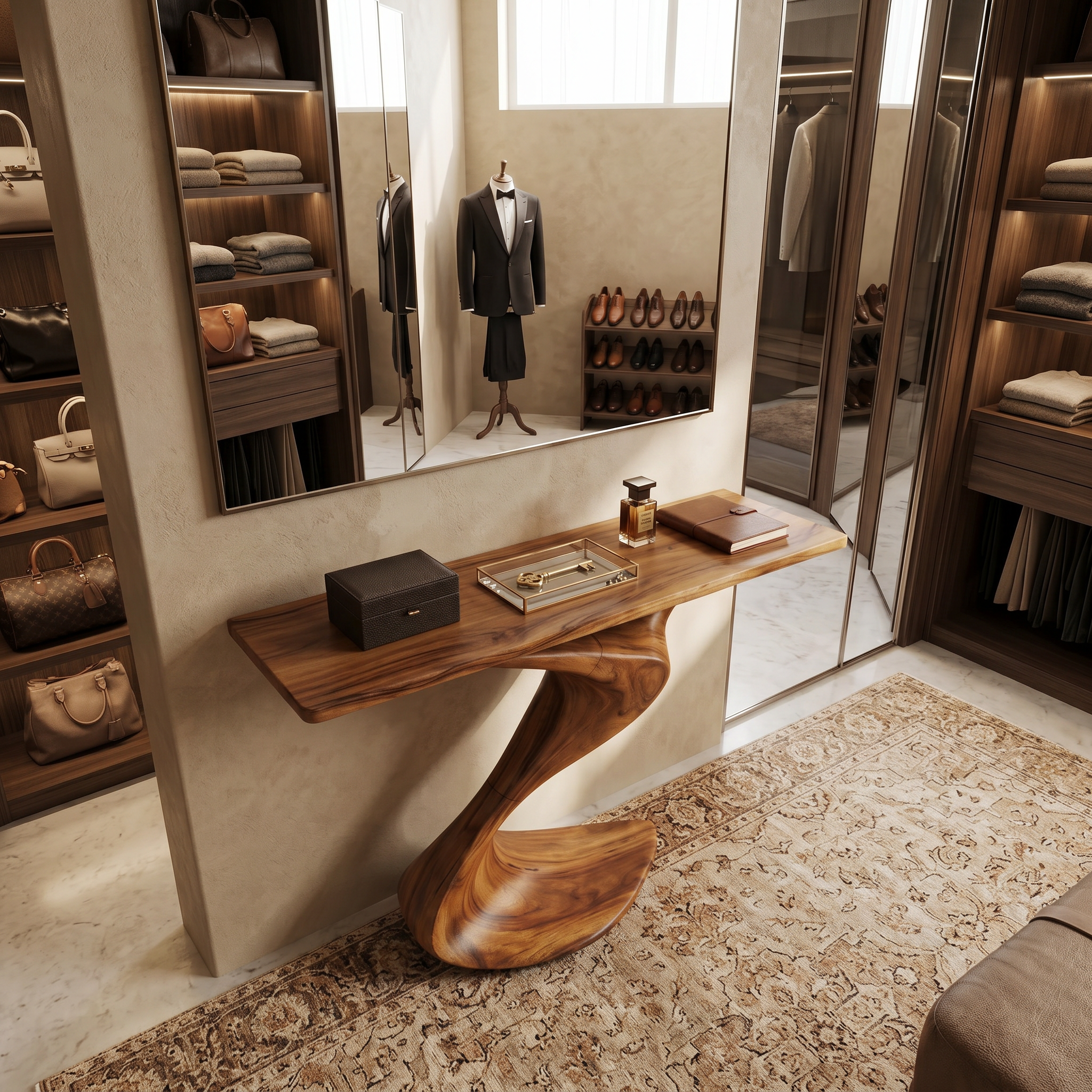 Rustic Console Table Entryway Design