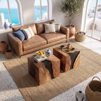 Modern Solid Wood Cube Coffee Table For Furniture Decor