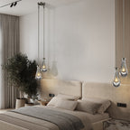 Rain Aura Glass Round Chandelier 5"