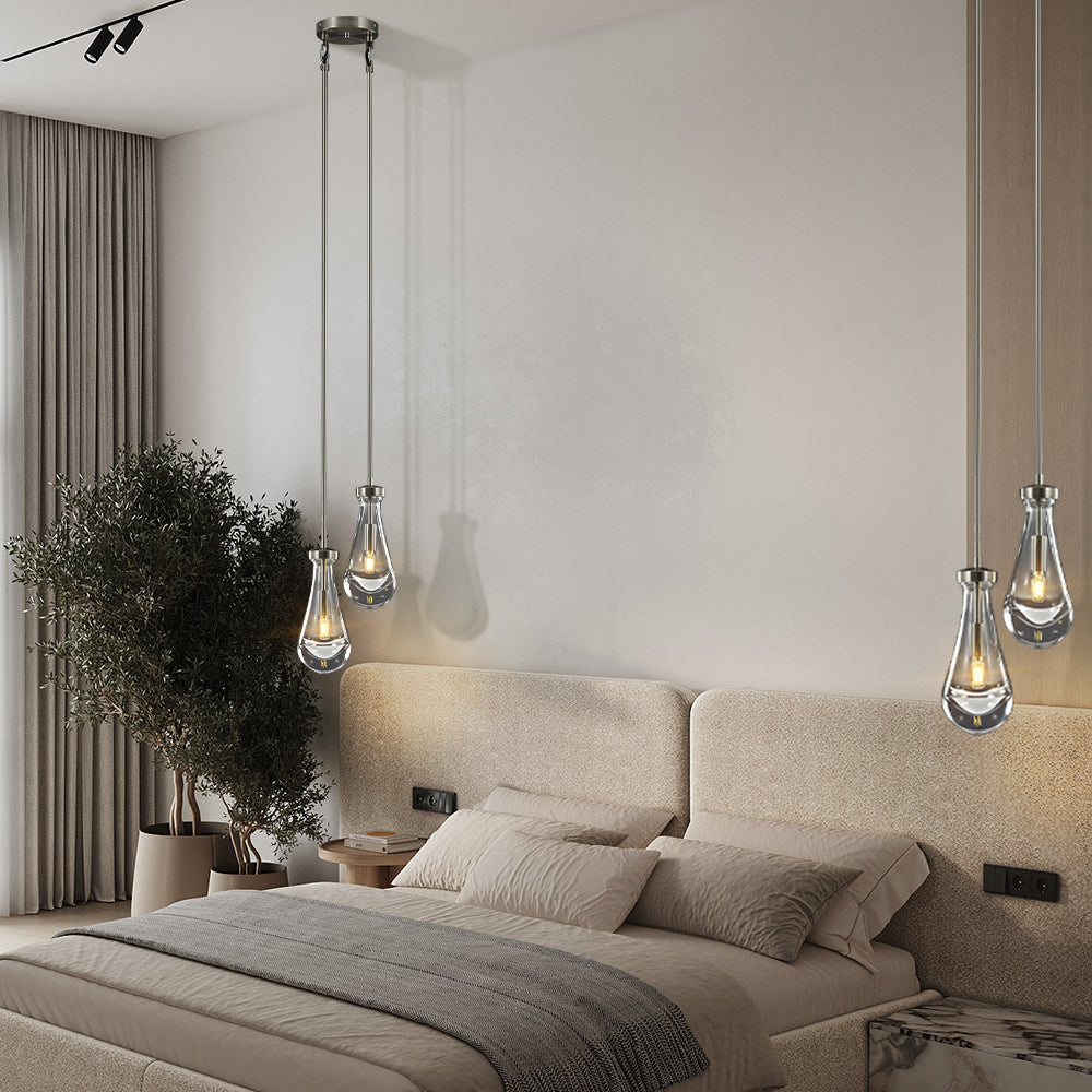 Rain Aura Glass Round Chandelier 5"