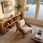 Contemporary Sculptural Lounge Chair For Living Room