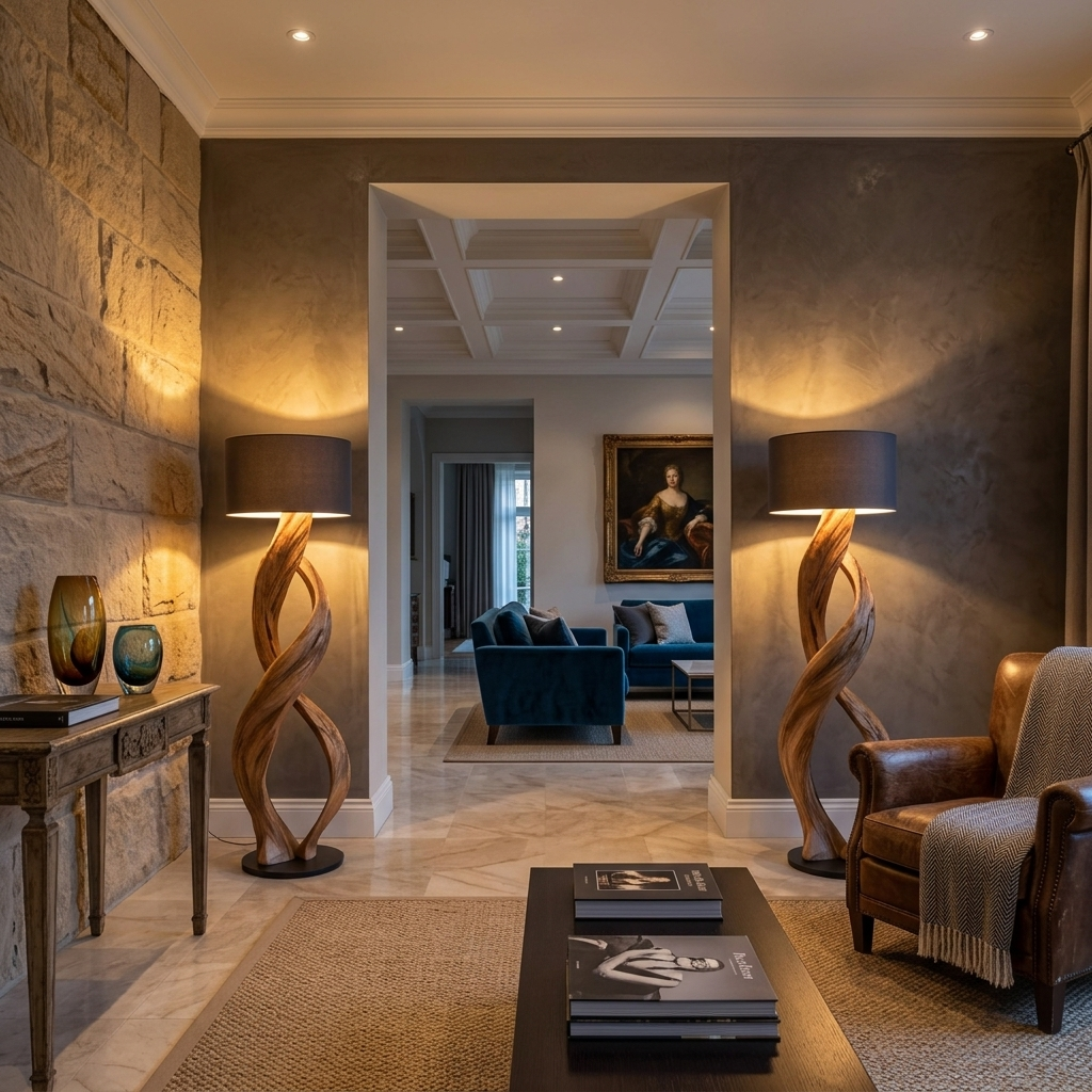 Artistic Twisted Floor Lamp For Living Room