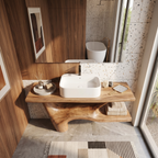 Handcrafted Solid Wood Vanity For Natural Interiors