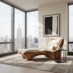 Modern Chaise Lounge With Curved Base For Living Room