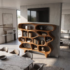 Organic Sculptural Bookshelf For Living Room Or Office Decor
