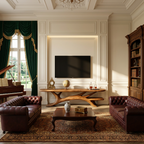 Modern TV Stand Curved Design For Living Room