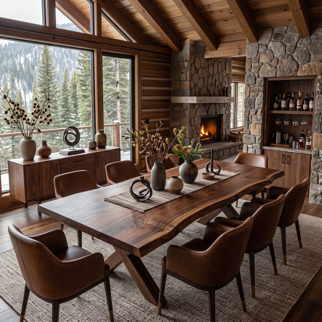 Luxury Live Edge Dining Table For Family Dining Space