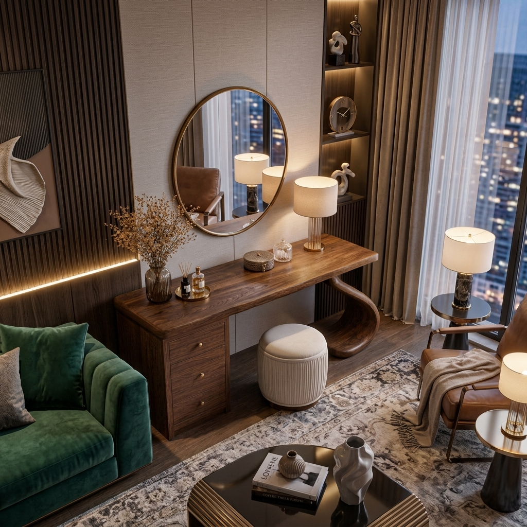 Modern Handmade Vanity Desk For Bedroom