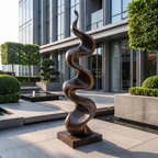 Rustic Large Wooden Sculpture For Garden