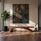 Modern Sculptural Bench With Organic Design For Entryway