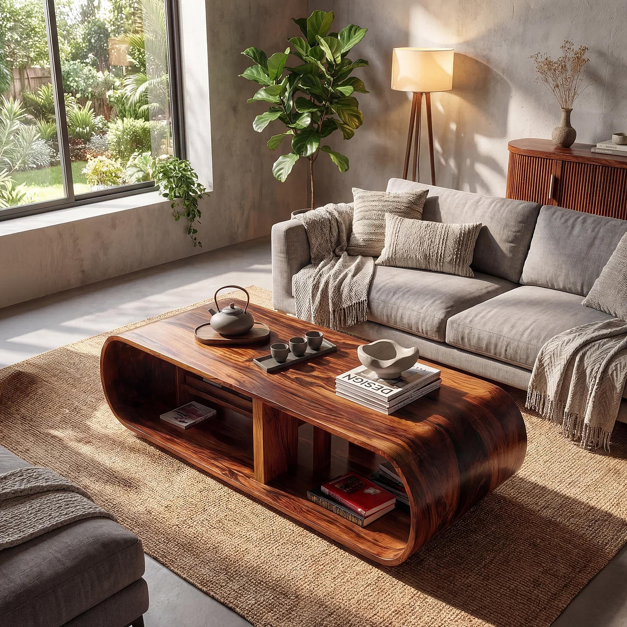 Farmhouse Wooden Live Edge Low Table For Entryway Design And Decor