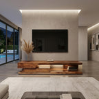 Modern TV Stand With Storage Shelves For Living Room
