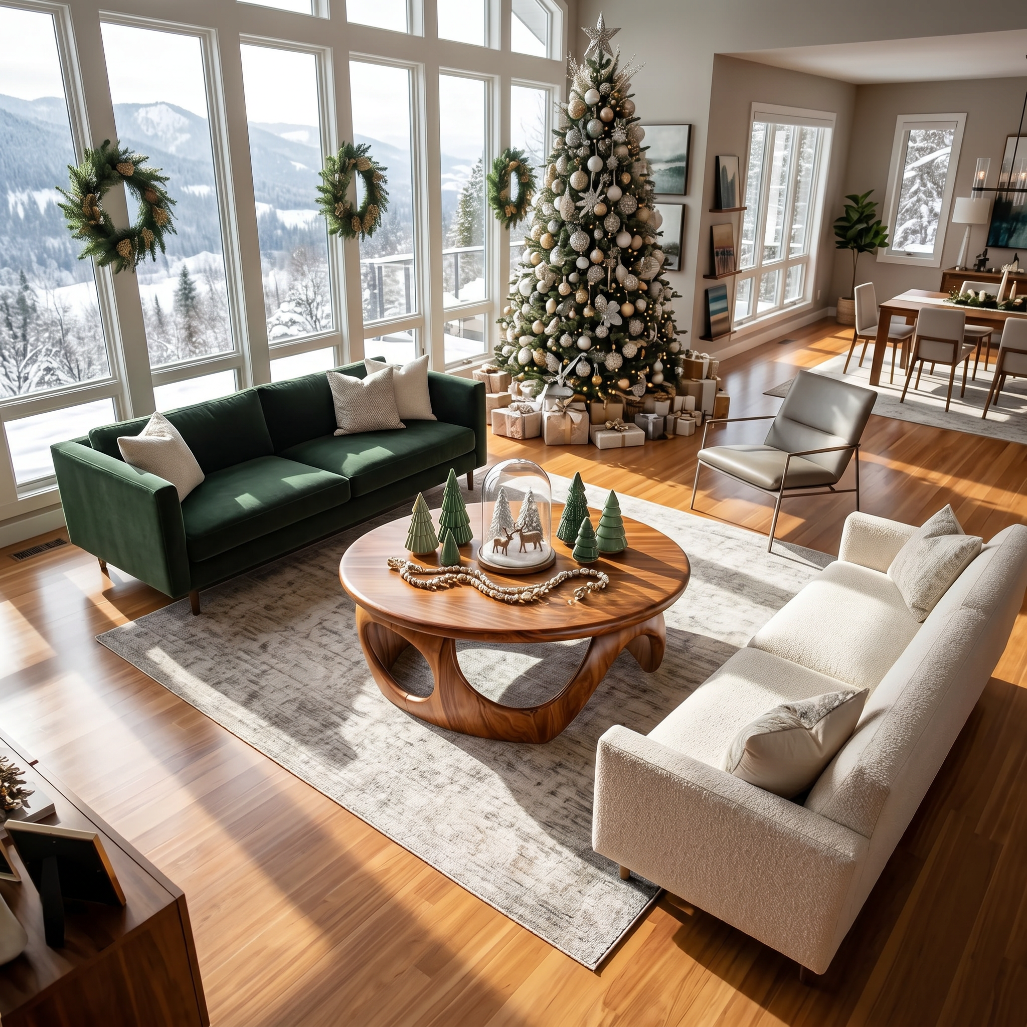 Handcrafted Wooden Coffee Table For Living Room Christmas Style