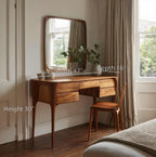 Modern Wooden Vanity Table With Drawers For Bedroom