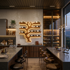 Modern Wall Mounted Branch Wine Bottle Holder For Kitchen