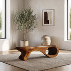 Artistic Sculptural Organic Bench For Entryway Decor