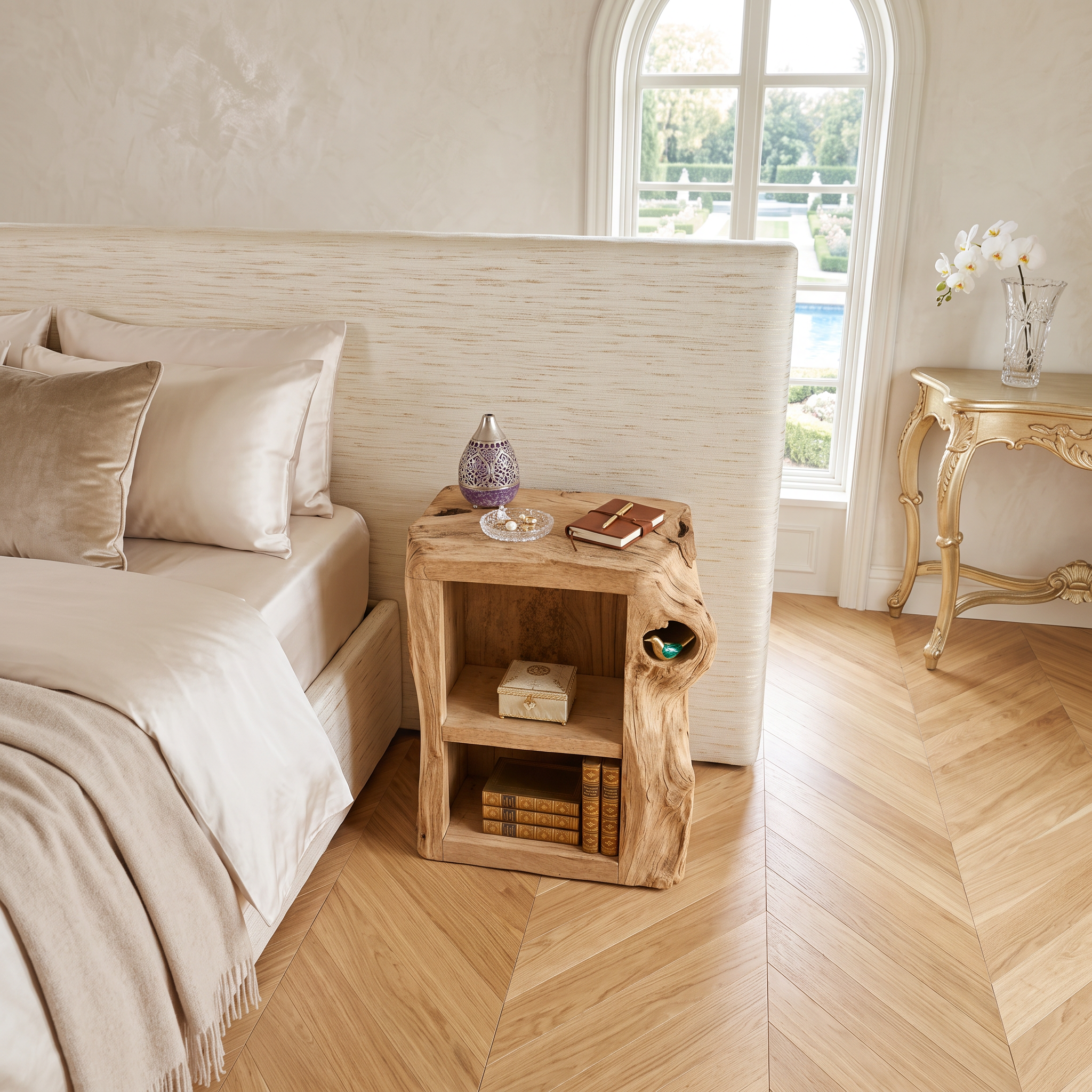 Handcrafted Live Edge Nightstand For Elegant Bedroom