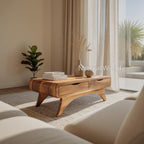 Handcrafted Coffee Table With Drawers For Living Room