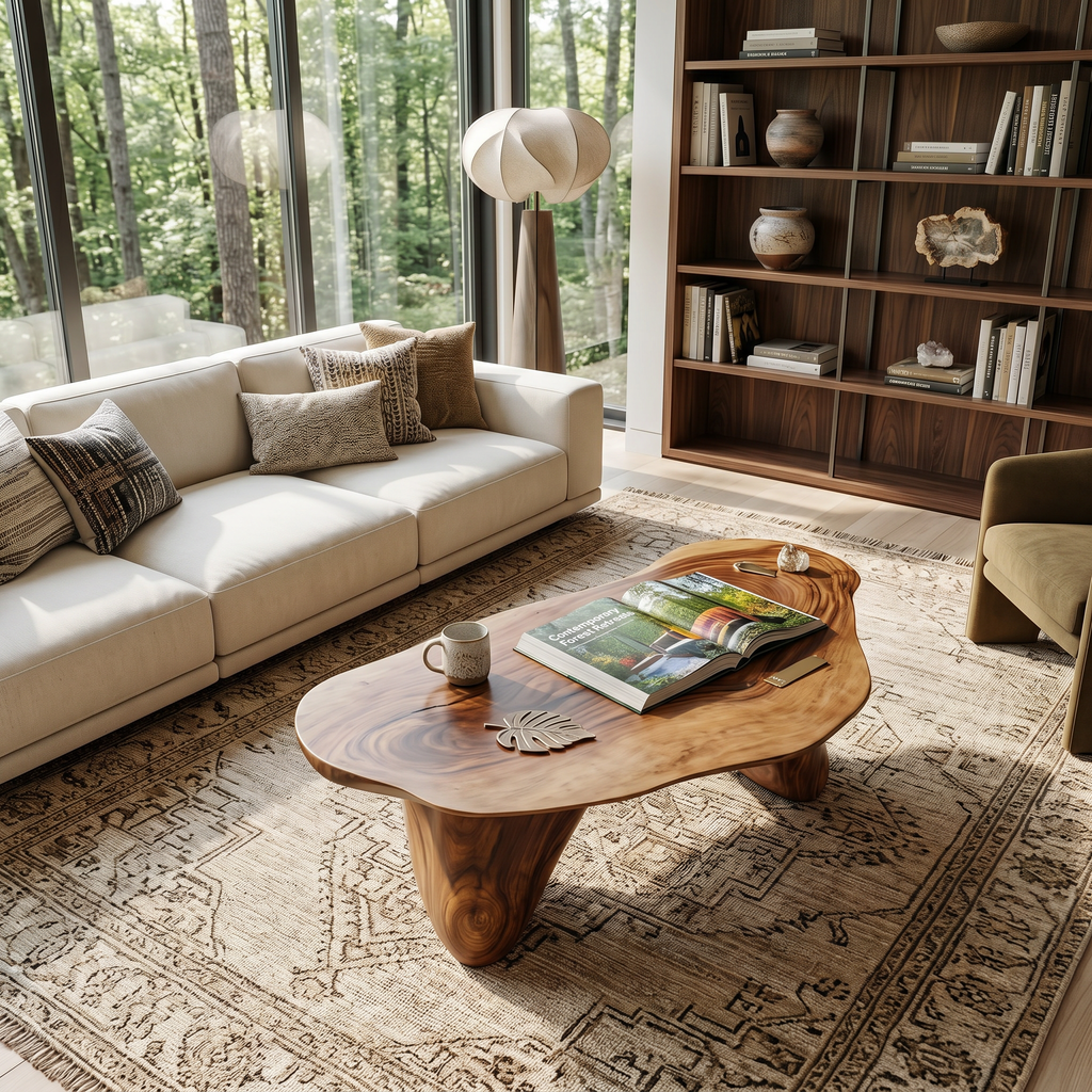 Handcrafted Low Table For Sophisticated Interiors