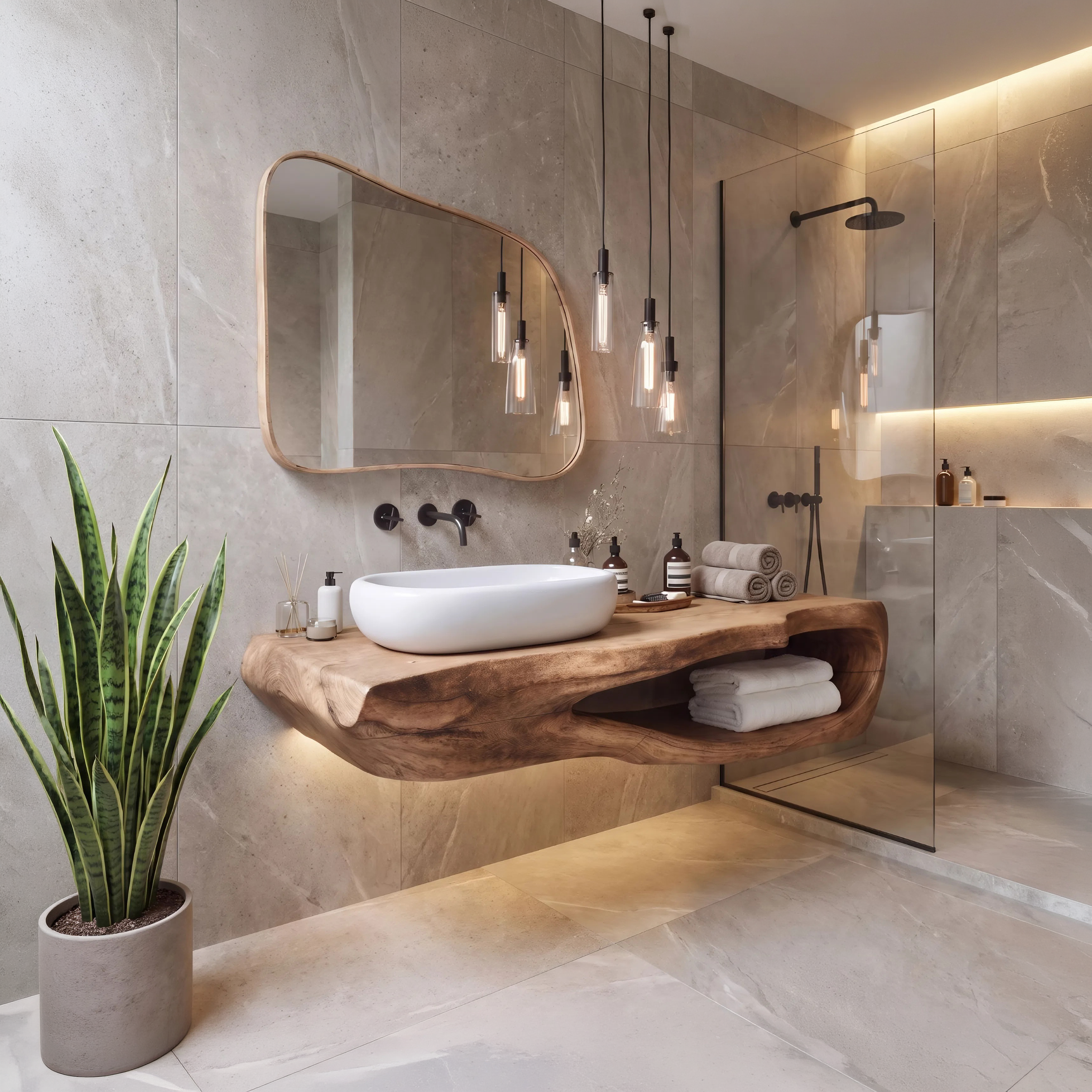 Rustic Bathroom Shelf For Industrial Bathroom Style