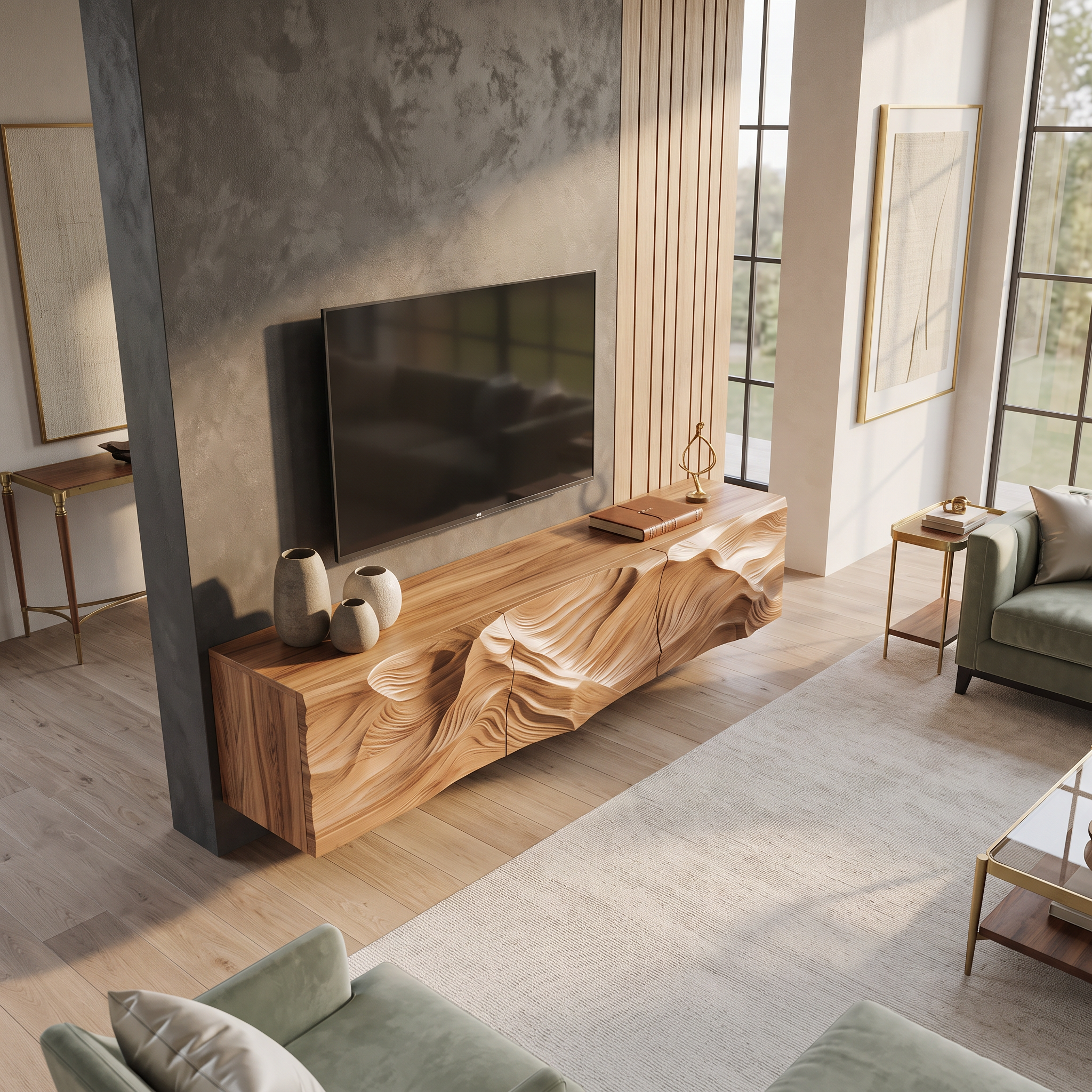 Farmhouse TV Cabinet For Cozy Living Room Decor
