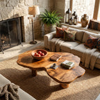 Handcrafted Wooden Live Edge Low Table For Living Room Home Decor