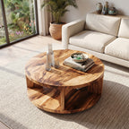 Farmhouse Wooden Live Edge Coffee Table For Living Room Entryway Design