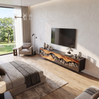 Handcrafted TV Console For Cozy Living Space