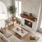 Rustic Fireplace Mantel Beam For Holiday Decoration