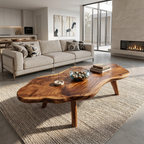 Mid Century Modern Live Edge Coffee Table For Living Room Look