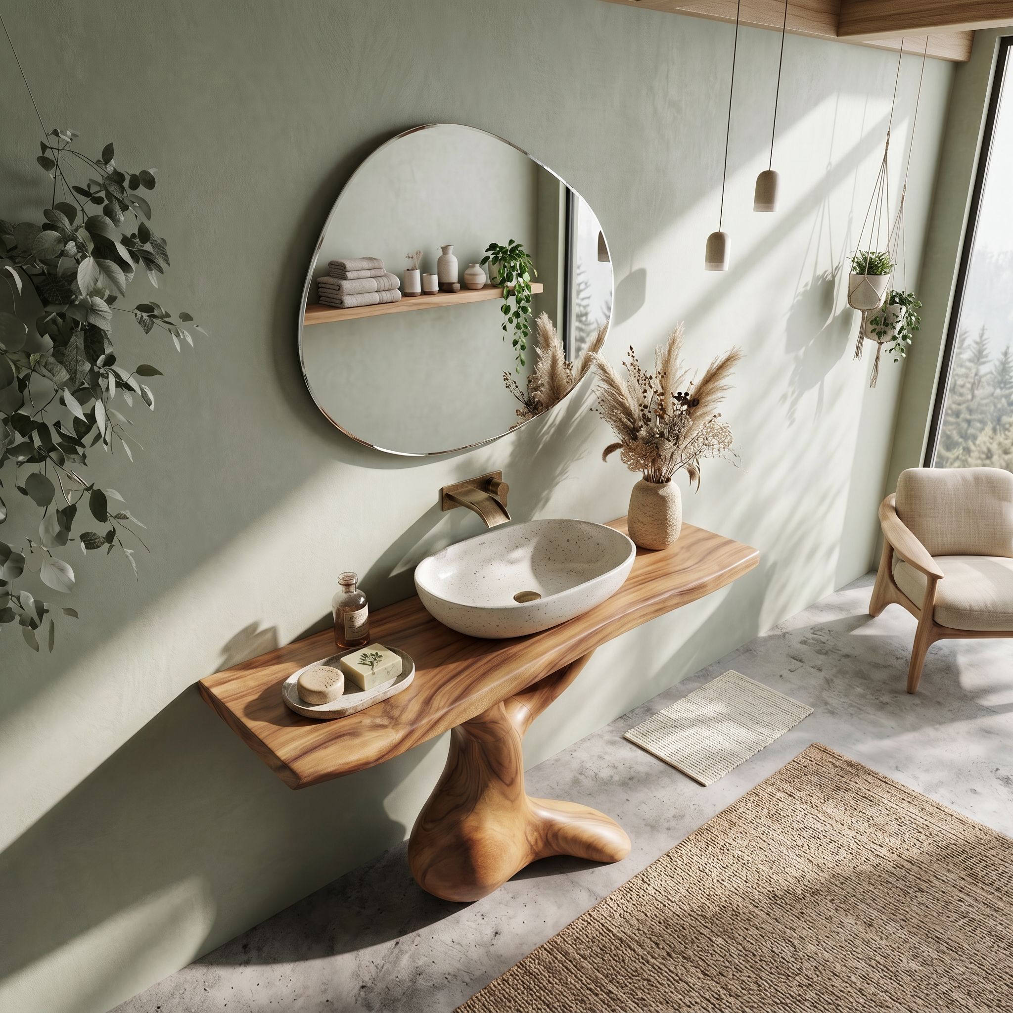 Handcrafted Solid Vanity For Timeless Bathroom Use