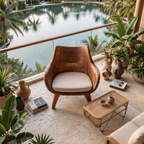 Modern Sculptural Lounge Chair For Living Room