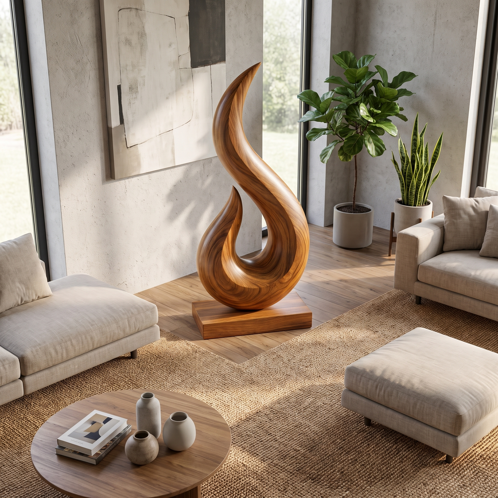 Handcrafted Abstract Sculpture For Outdoor Wall Design