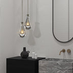 Rain Aura Glass Round Chandelier 5"