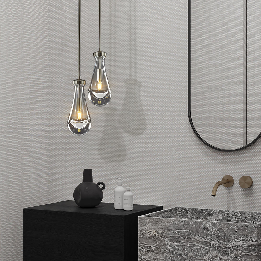 Rain Aura Glass Round Chandelier 5"