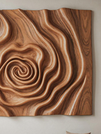 Organic Wall Sculpture With Spiral Design For Living Room